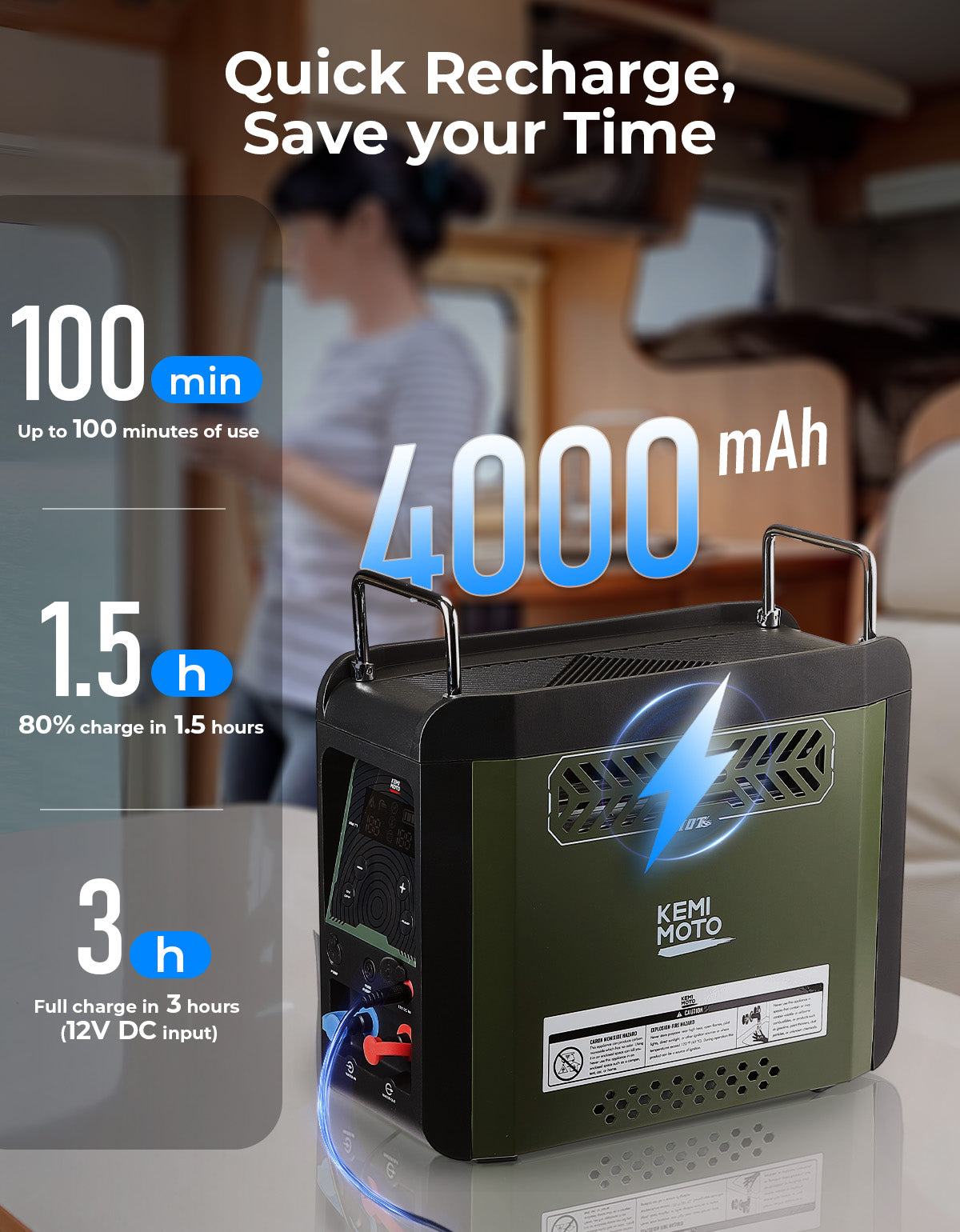 Photo of Portable Shower Propane Water Heater with Pump, Constant Temperature Hot Water Heater by Kemimoto - Premium for UTVs / Side by Sides