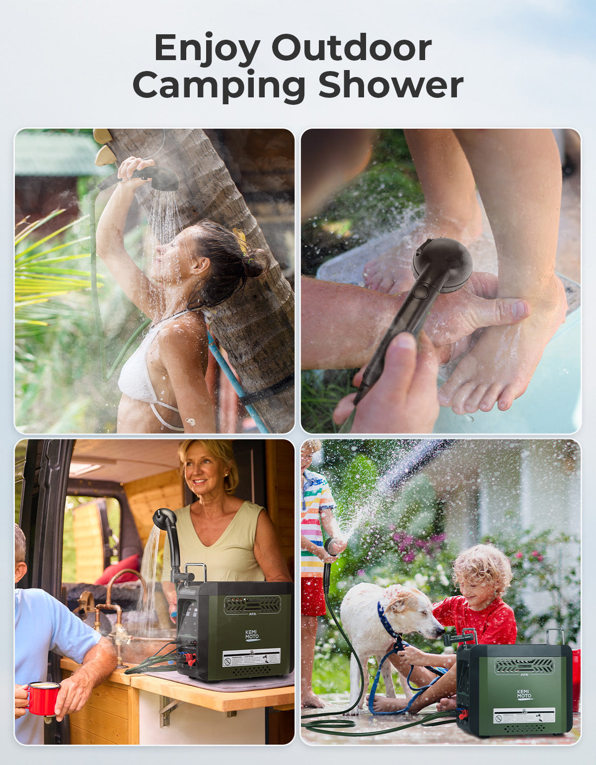 Photo of Portable Shower Propane Water Heater with Pump, Constant Temperature Hot Water Heater by Kemimoto - Premium for UTVs / Side by Sides