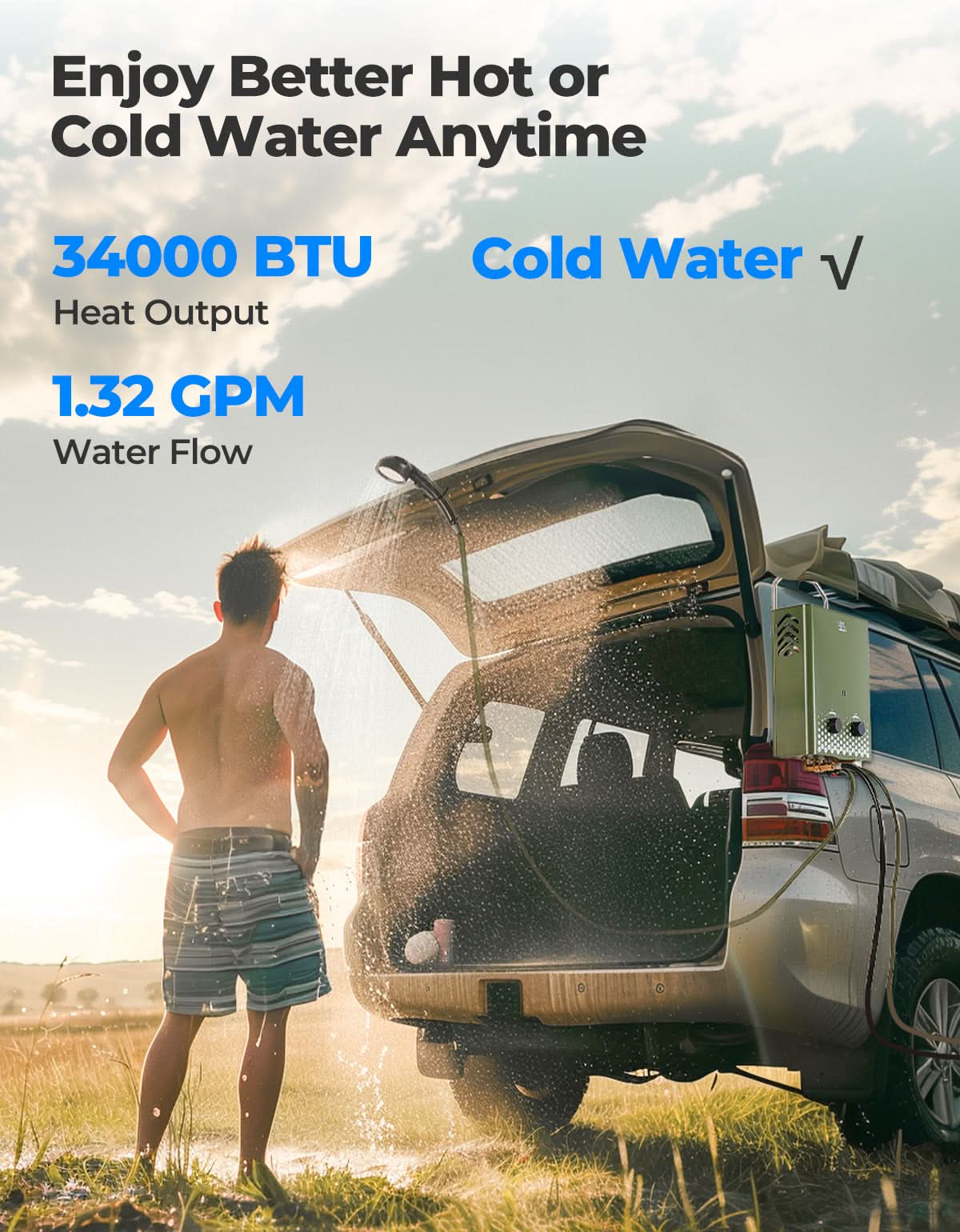 Photo of Tankless Water Heater, 1.32GPM 5L by Kemimoto - Premium for UTVs / Side by Sides