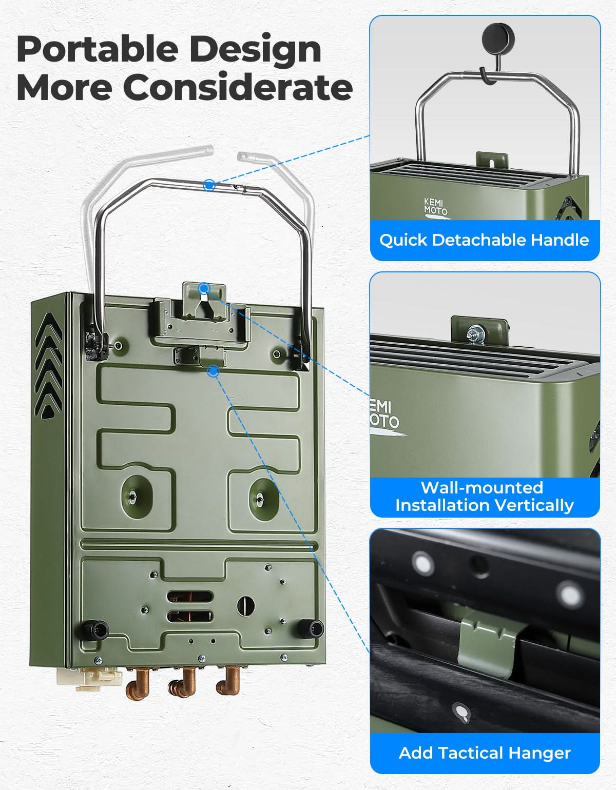 Photo of Tankless Water Heater, 1.32GPM 5L by Kemimoto - Premium for UTVs / Side by Sides