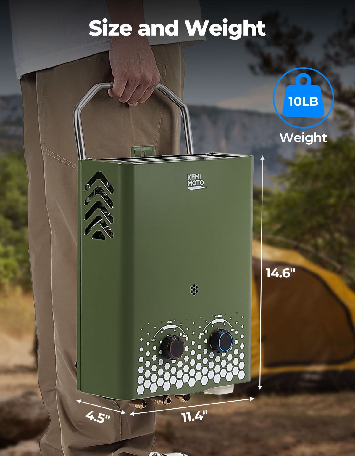 Photo of Tankless Water Heater, 1.32GPM 5L by Kemimoto - Premium for UTVs / Side by Sides