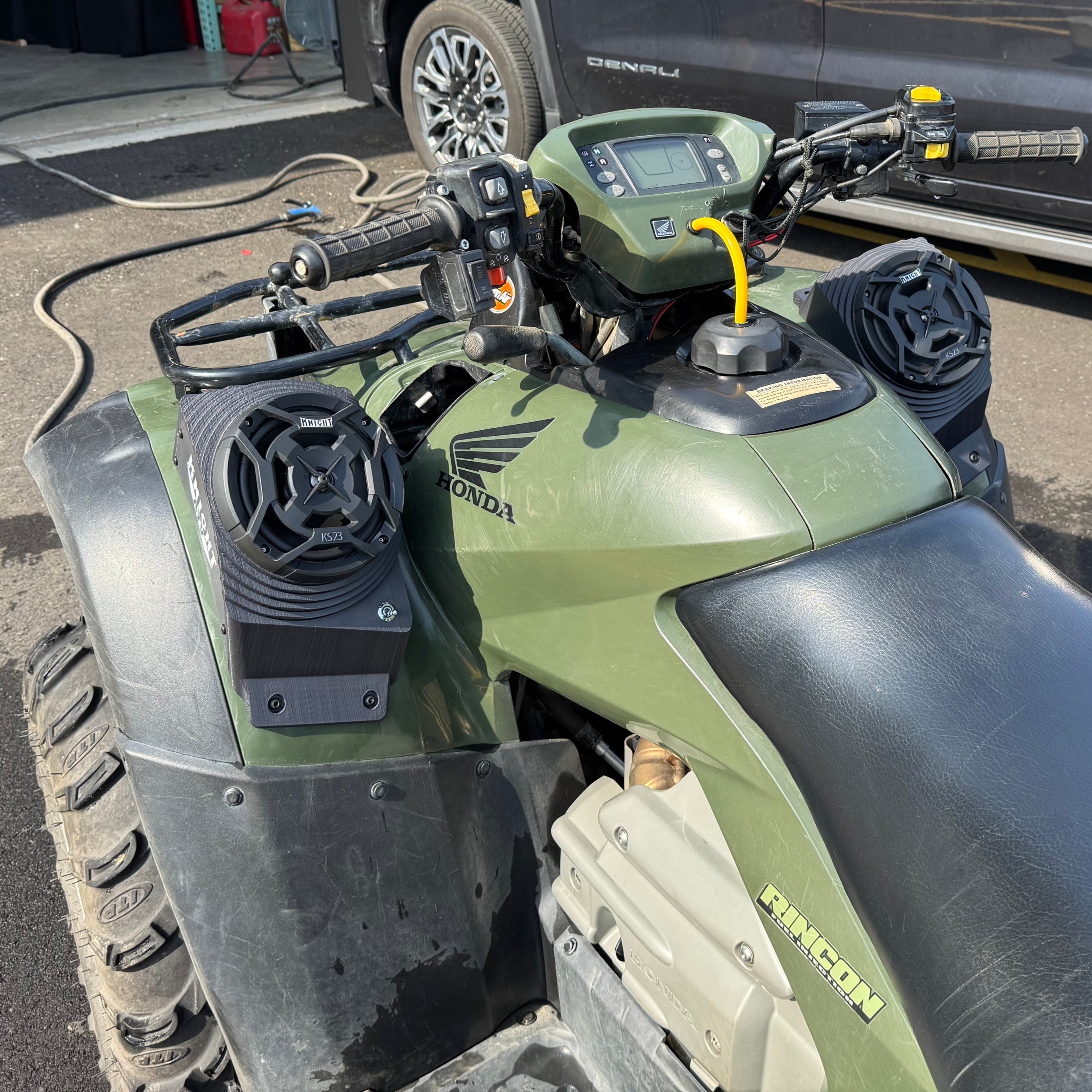 Photo of Honda Rincon Fender Speaker Housings Only by Knight ATV - Premium Audio for UTVs / Side by Sides
