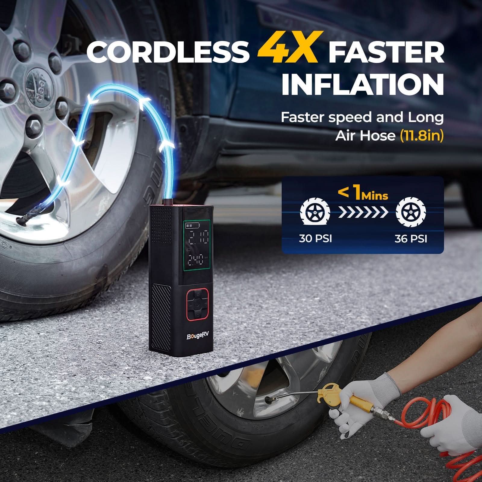 Photo of Kemimoto BougeRV Tire Inflator Portable Air Compressor by Kemimoto - Premium for UTVs / Side by Sides