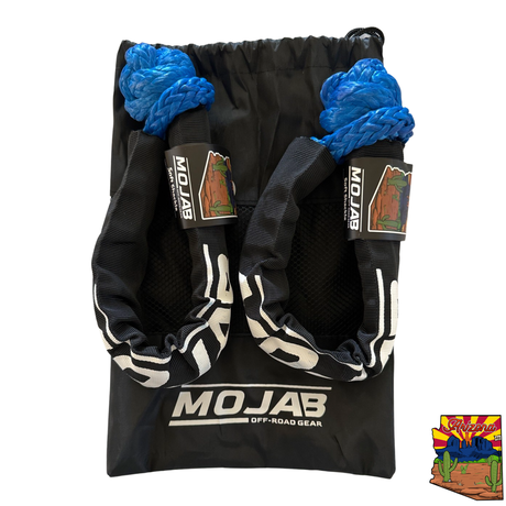 Photo of Soft Shackle 3/8'' x 22” with sleeve and bag (Set of 2 Shackles) (Lifetime Warranty) by MOJAB OFFROAD - Premium Soft Shackle for UTVs / Side by Sides