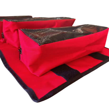 Photo of Large Canvas Tool organizer bag with 5 removeable pouches by MOJAB OFFROAD - Premium Bag for UTVs / Side by Sides