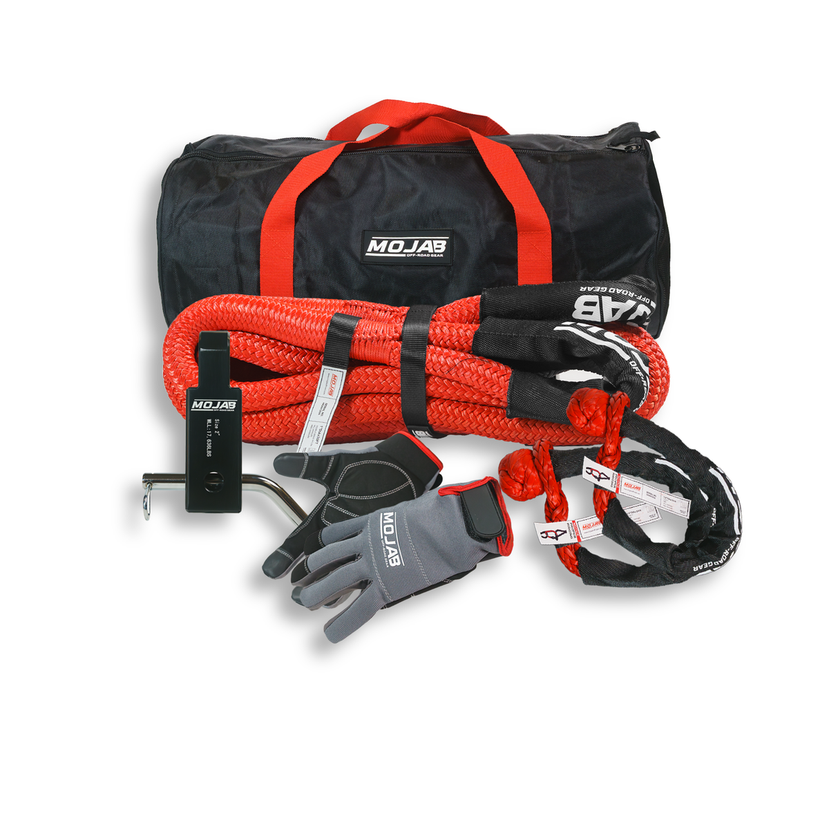 Photo of Pro Recovery Kit (5 items +4 Storage bags + 1 Velcro Tape) *Lifetime Warranty by MOJAB OFFROAD - Premium for UTVs / Side by Sides