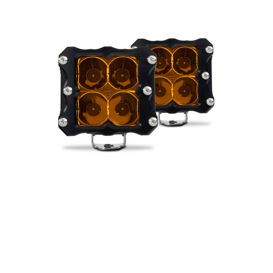 Photo of Quattro Amber LED Pod Light- 2 Pack by Heretic Studio Dealer Portal - Premium Light Bar for UTVs / Side by Sides