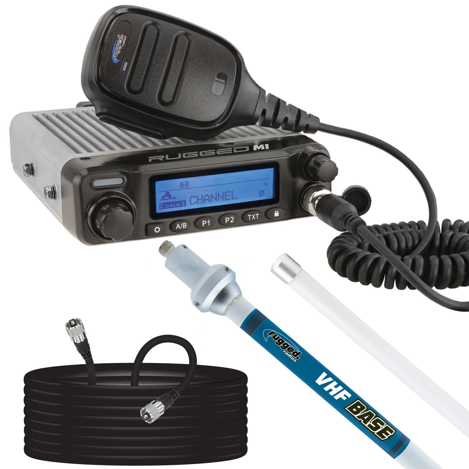 Photo of Base Camp - Digital M1 Mobile Radio with Fiberglass Antenna Kit by Rugged Radios - Premium for UTVs / Side by Sides