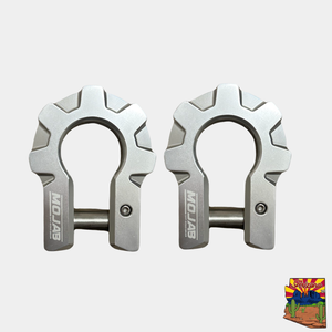 3/4'' Extreme duty Aluminum D-Shackle set (9T) (LIFETIME WARRANTY*)