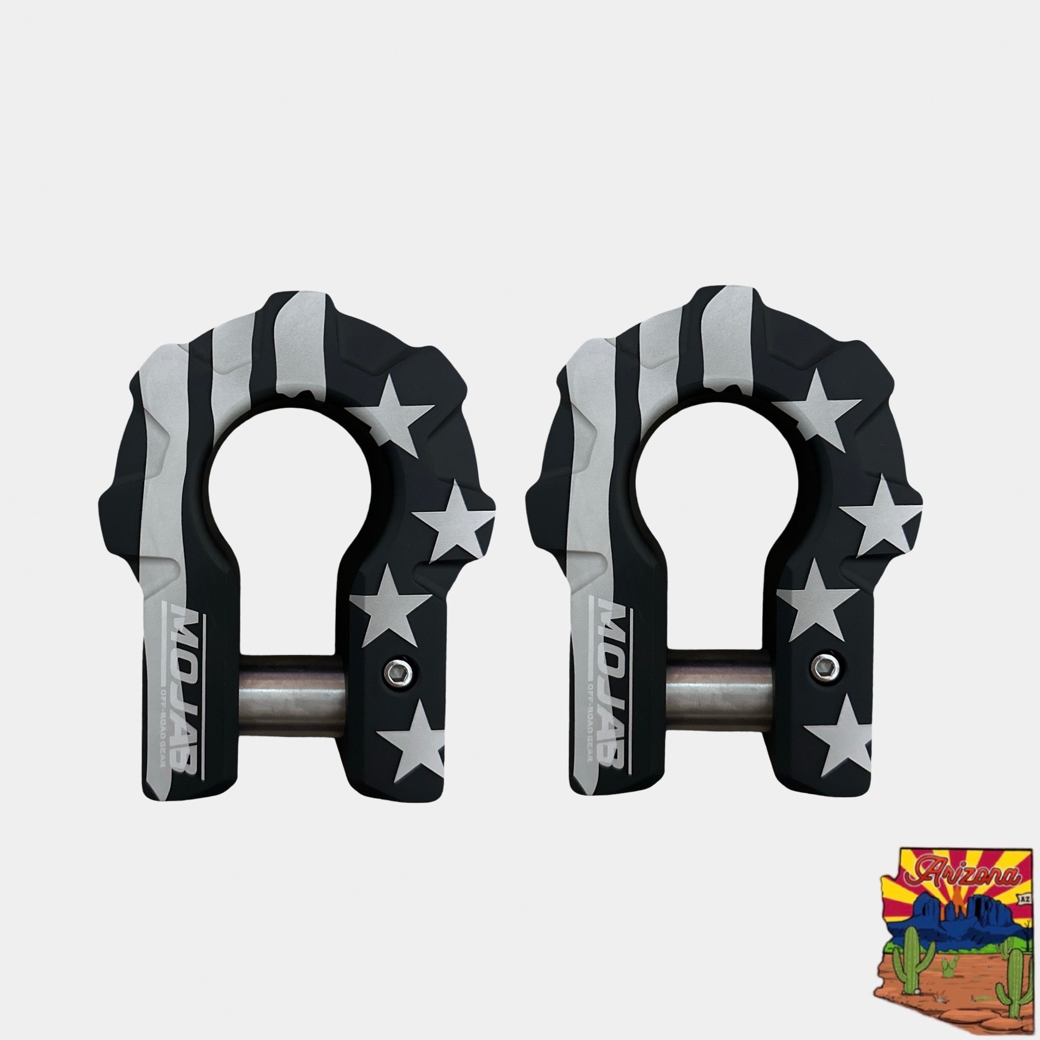 Photo of 3/4'' Extreme duty Aluminum D-Shackle set (9T) (LIFETIME WARRANTY*) by MOJAB OFFROAD - Premium Shackle for UTVs / Side by Sides