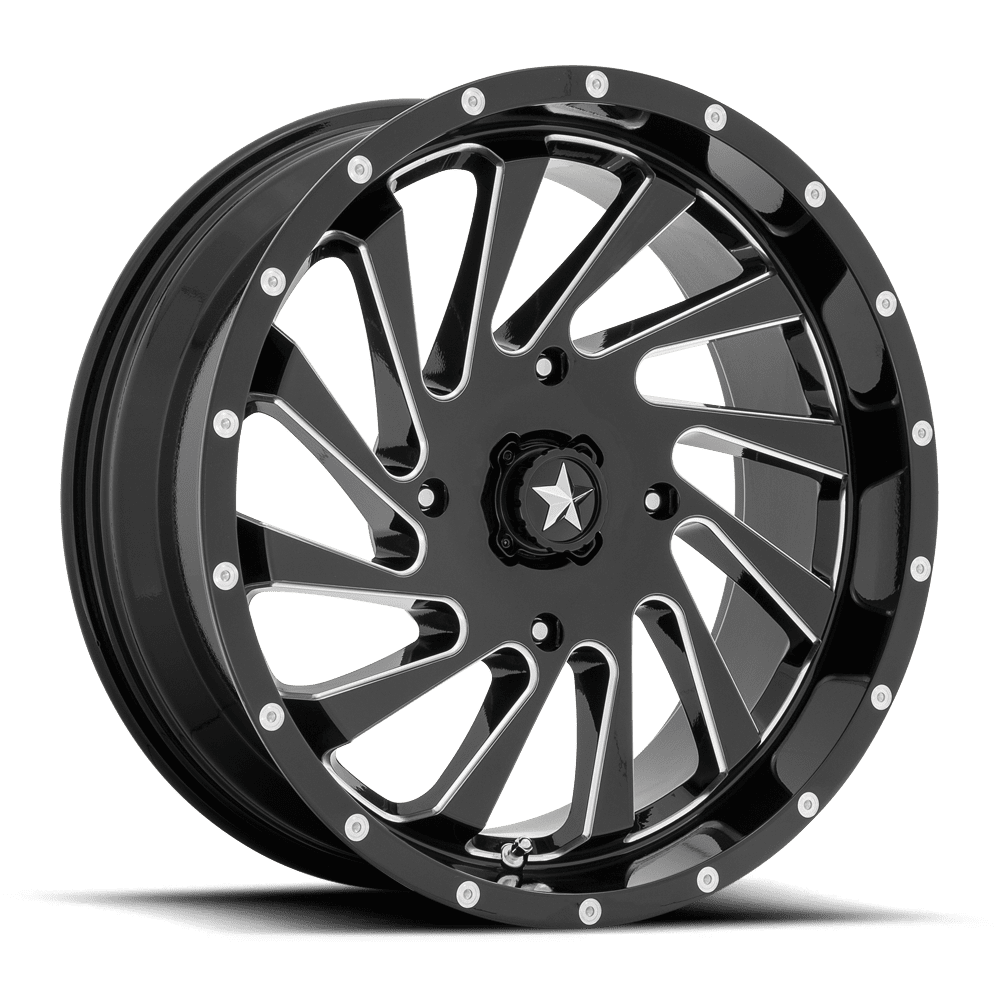 Photo of MSA M46 Blade - Gloss Black Milled by MSA Offroad Wheels - Premium for UTVs / Side by Sides