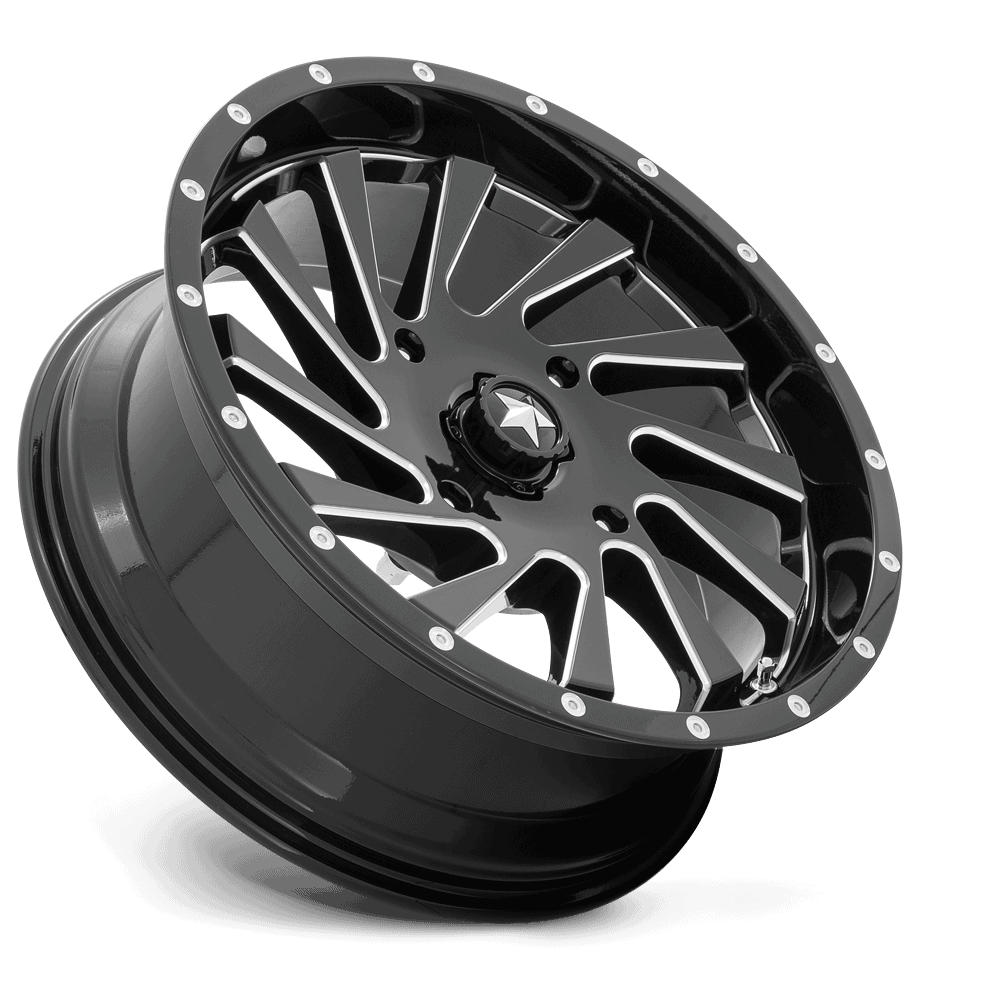 Photo of MSA M46 Blade - Gloss Black Milled by MSA Offroad Wheels - Premium for UTVs / Side by Sides