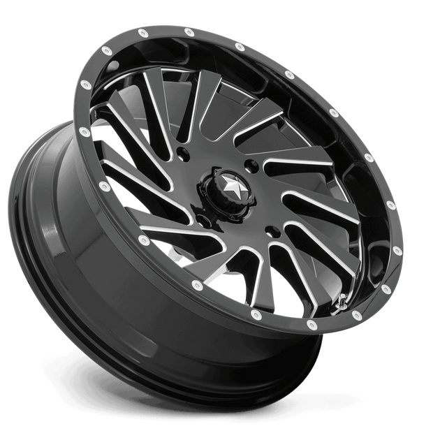 Photo of MSA M46 Blade - Gloss Black Milled by MSA Offroad Wheels - Premium for UTVs / Side by Sides