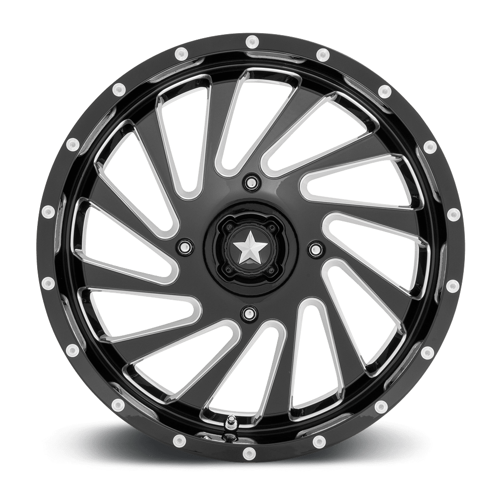 Photo of MSA M46 Blade - Gloss Black Milled by MSA Offroad Wheels - Premium for UTVs / Side by Sides