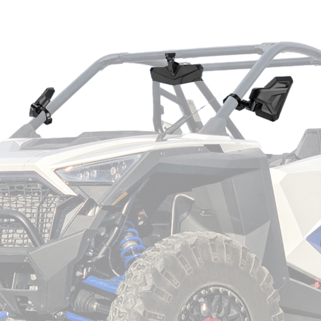Photo of UTV Side Mirrors and Center Mirror for Can Am Maverick X3/ RZR w/ 1.6"-2" Roll Bar by Kemimoto - Premium for UTVs / Side by Sides