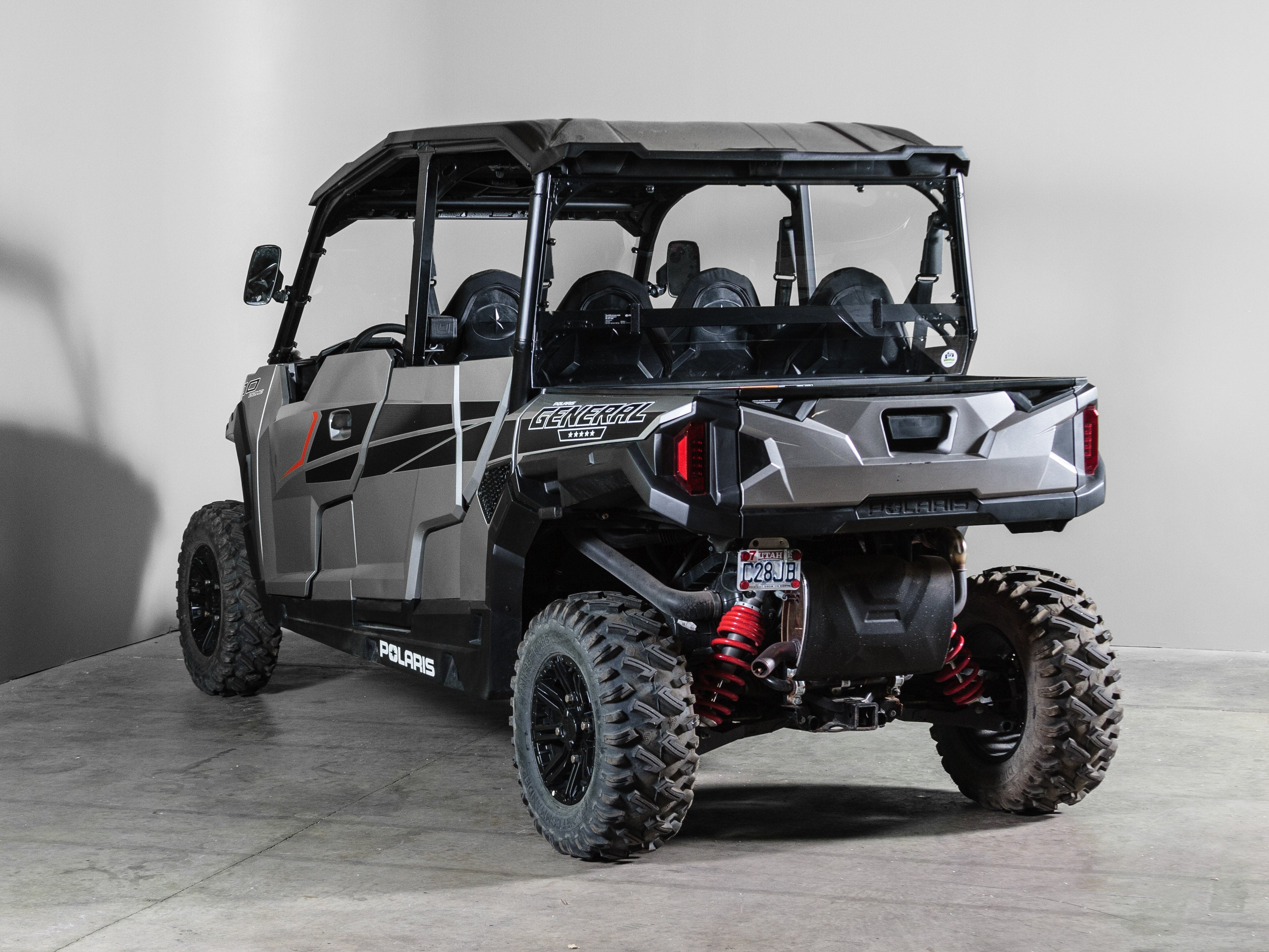 Photo of TK00805 POLARIS GENERAL WITH PRO FIT FRAME REAR UTV WINDSHIELD - SCRATCH RESISTANT 3/16" by TerraRider UTV Windshields & Accessories - Premium for UTVs / Side by Sides