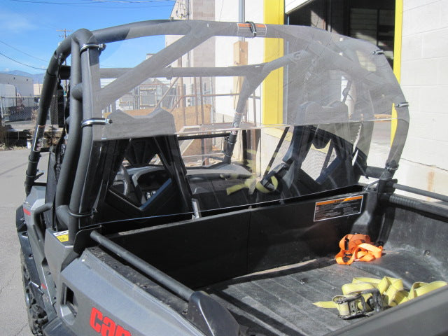 Photo of 2020 AND OLDER CAN-AM COMMANDER (EXCLUDES 2022 1000 MODELS) REAR UTV WINDSHIELD (TK00142 & TK00293) by TerraRider UTV Windshields & Accessories - Premium for UTVs / Side by Sides