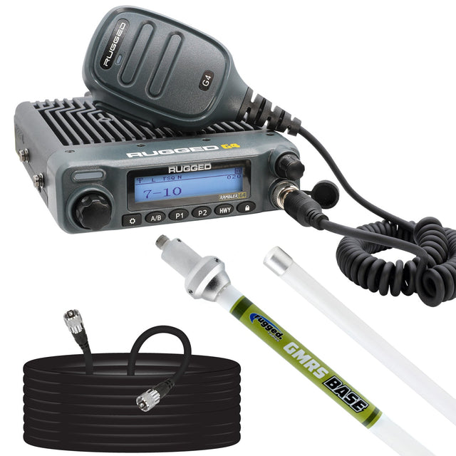 Photo of Base Camp - Rambler G4 High Power Mobile Radio with Fiberglass Antenna Kit by Rugged Radios - Premium for UTVs / Side by Sides