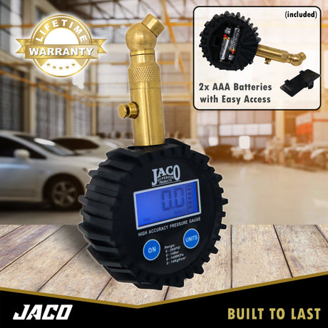 Photo of Elite® Digital Tire Pressure Gauge - Professional Accuracy - 100 PSI by JACO - Premium Tire Pressure Gauge for UTVs / Side by Sides