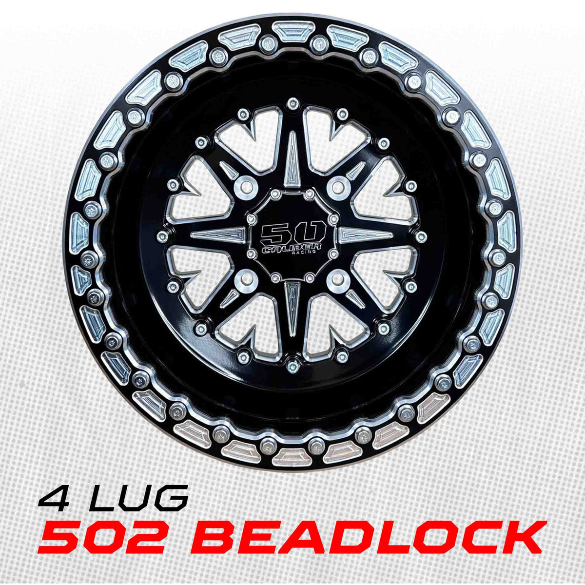 50 Caliber Racing 502 Billet Aluminum Beadlock Wheel - Black