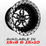 50 Caliber Racing 501 Billet Aluminum Beadlock Wheels for Polaris ProR & TurboR