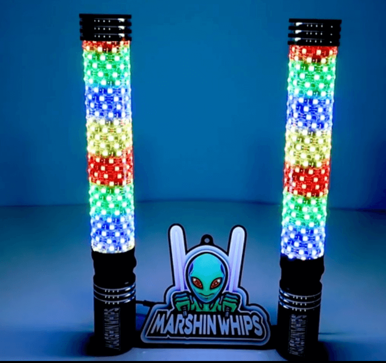 Photo of Big Moe 2.0 Multi Color with Brake and Turn Signals by Marshin Whips - Premium for UTVs / Side by Sides