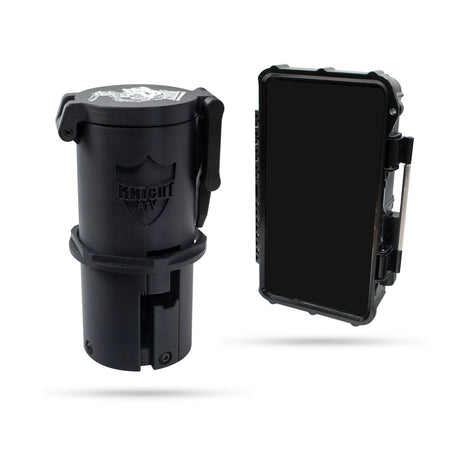 Photo of SafeBox phone holder & Knight Shield drink holder bundle by Knight ATV - Premium for UTVs / Side by Sides