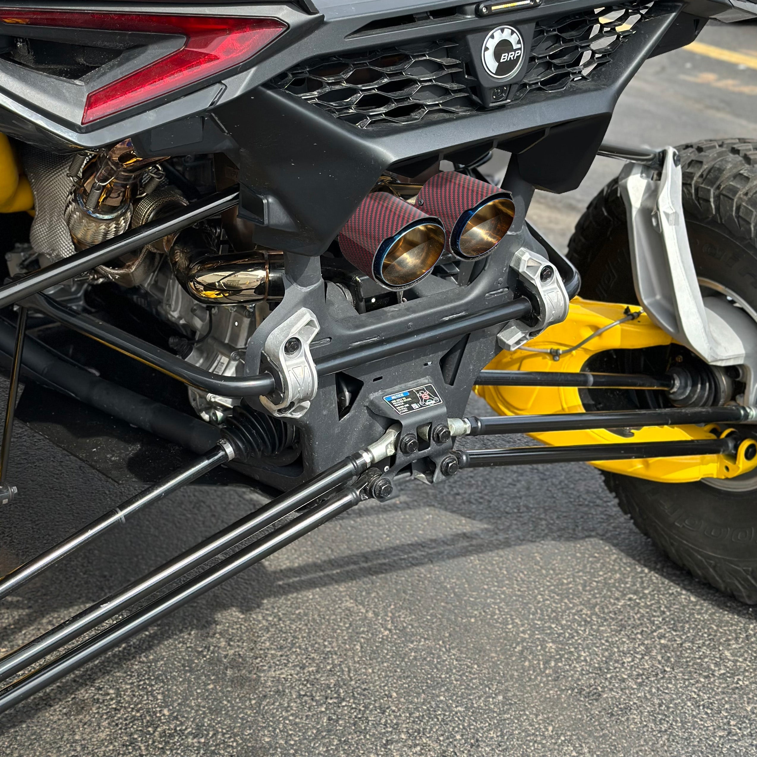 Photo of RPM SXS RPM Maverick R Carbon / Colored Dual Exhaust Tips by RPM SXS - Premium for UTVs / Side by Sides