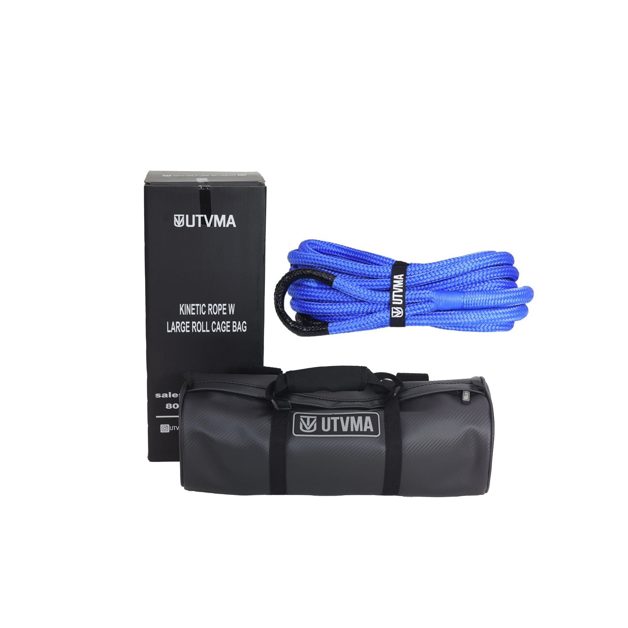 Photo of Kinetic Recovery Rope With Heavy Duty Roll Cage Bag by UTV Mountain Accessories - Premium for UTVs / Side by Sides