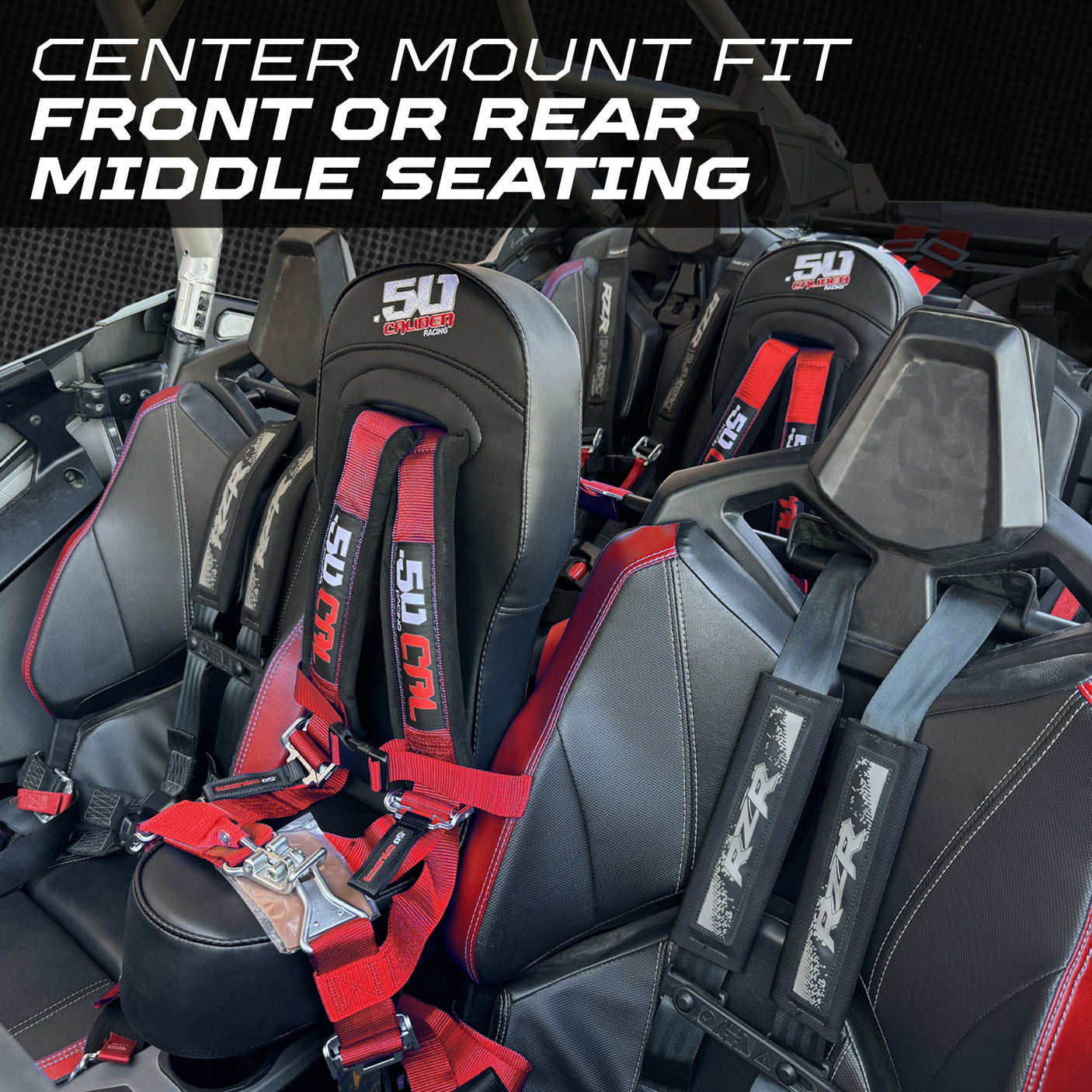 Can-Am Maverick X3 Bump Seat with Harness by 50 Caliber Racing