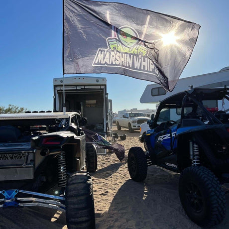 Photo of Single Day Large Whip Flag by Marshin Whips - Premium for UTVs / Side by Sides