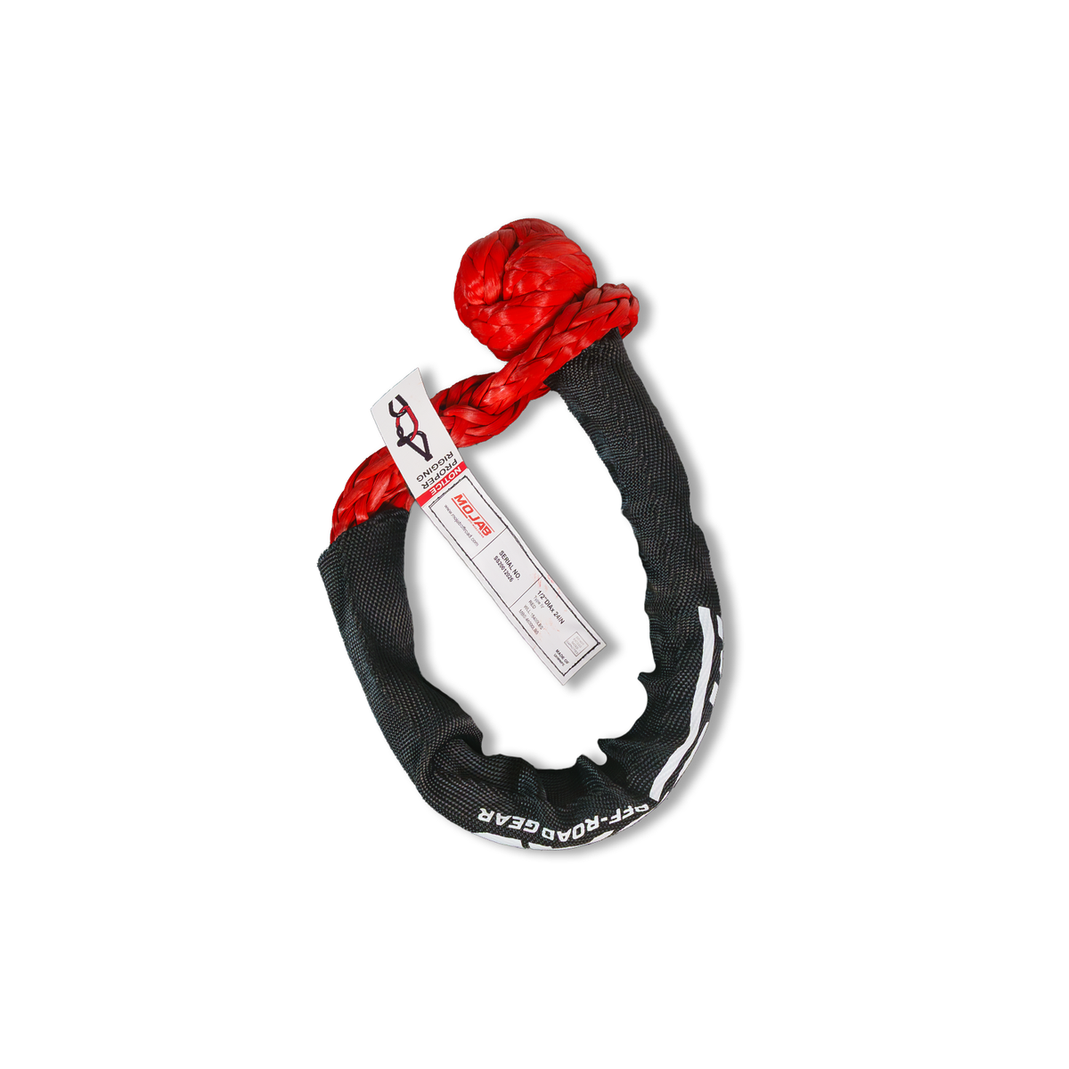 Photo of Soft Shackle 1/2'' x 24” with sleeve and bag (Single Shackle) (Lifetime Warranty) by MOJAB OFFROAD - Premium for UTVs / Side by Sides
