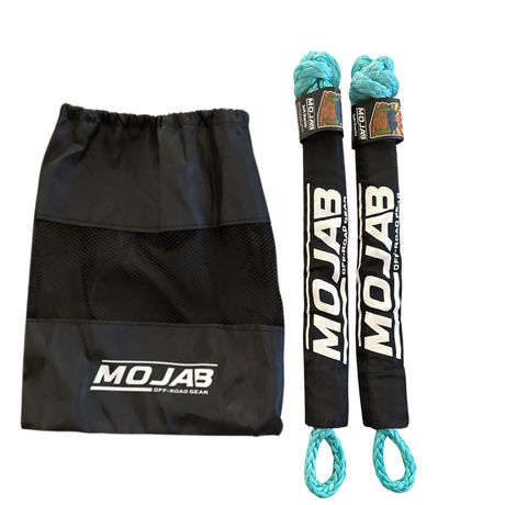 Photo of Soft Shackle 1/2'' x 22'' with sleeve and bag (Set of 2 Shackles) (Lifetime Warranty) by MOJAB OFFROAD - Premium Soft Shackle for UTVs / Side by Sides