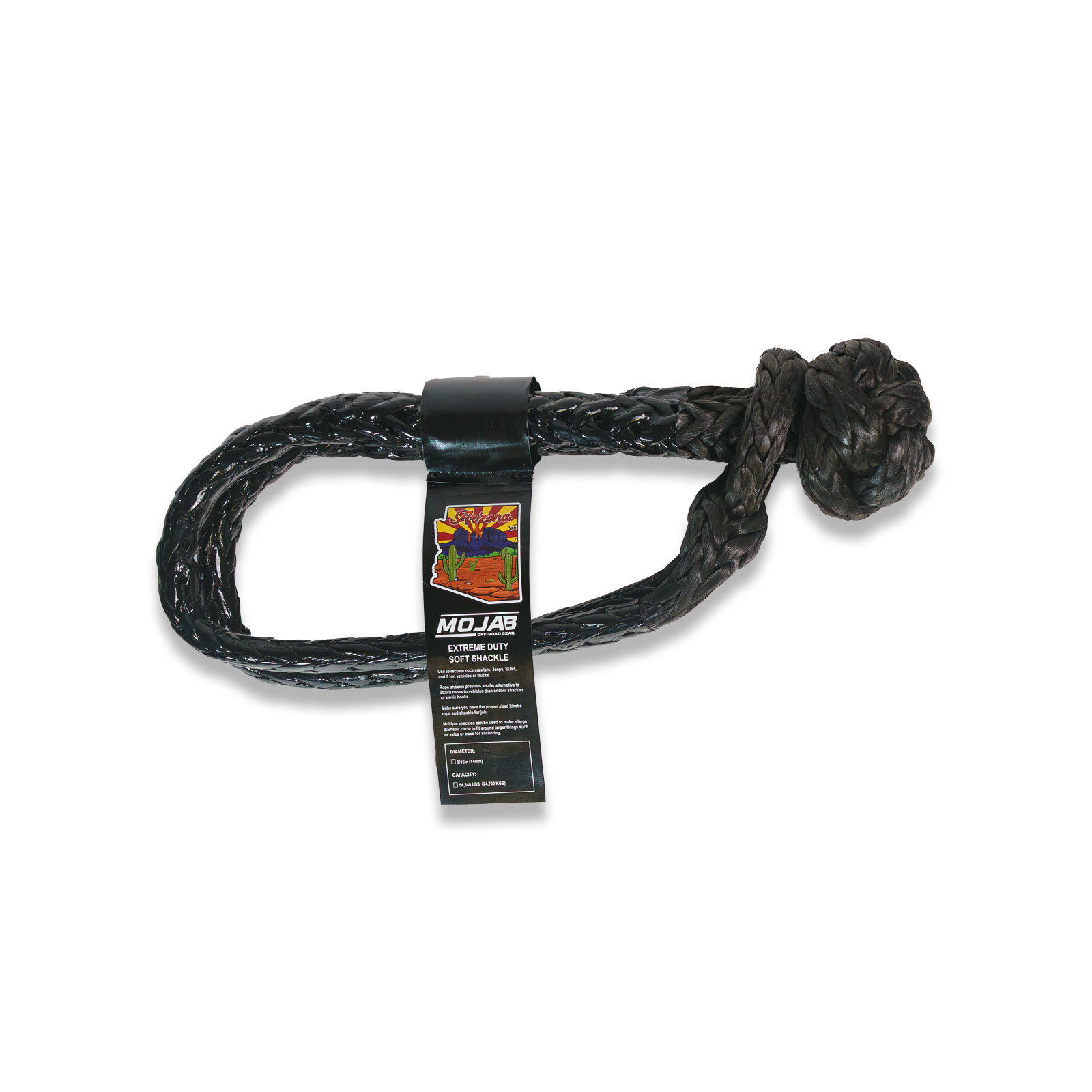 Photo of Extreme duty soft shackle 9/16'' x 31.5'' (Lifetime Warranty) by MOJAB OFFROAD - Premium for UTVs / Side by Sides