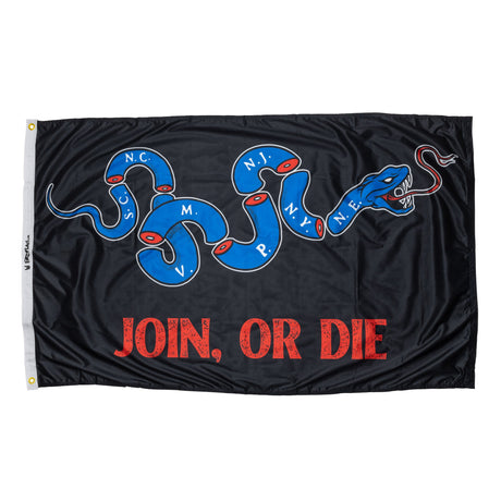 Photo of Join or Die Flag, Black Flag by Bad Flag Store - Premium Flags for UTVs / Side by Sides