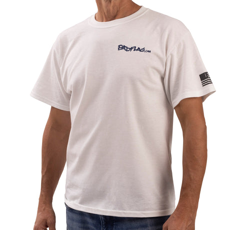 Photo of American Patriot Graphic Tee-White by Bad Flag Store - Premium Apparel & Accessories for UTVs / Side by Sides