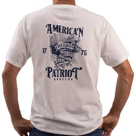 Photo of American Patriot Graphic Tee-White by Bad Flag Store - Premium Apparel & Accessories for UTVs / Side by Sides