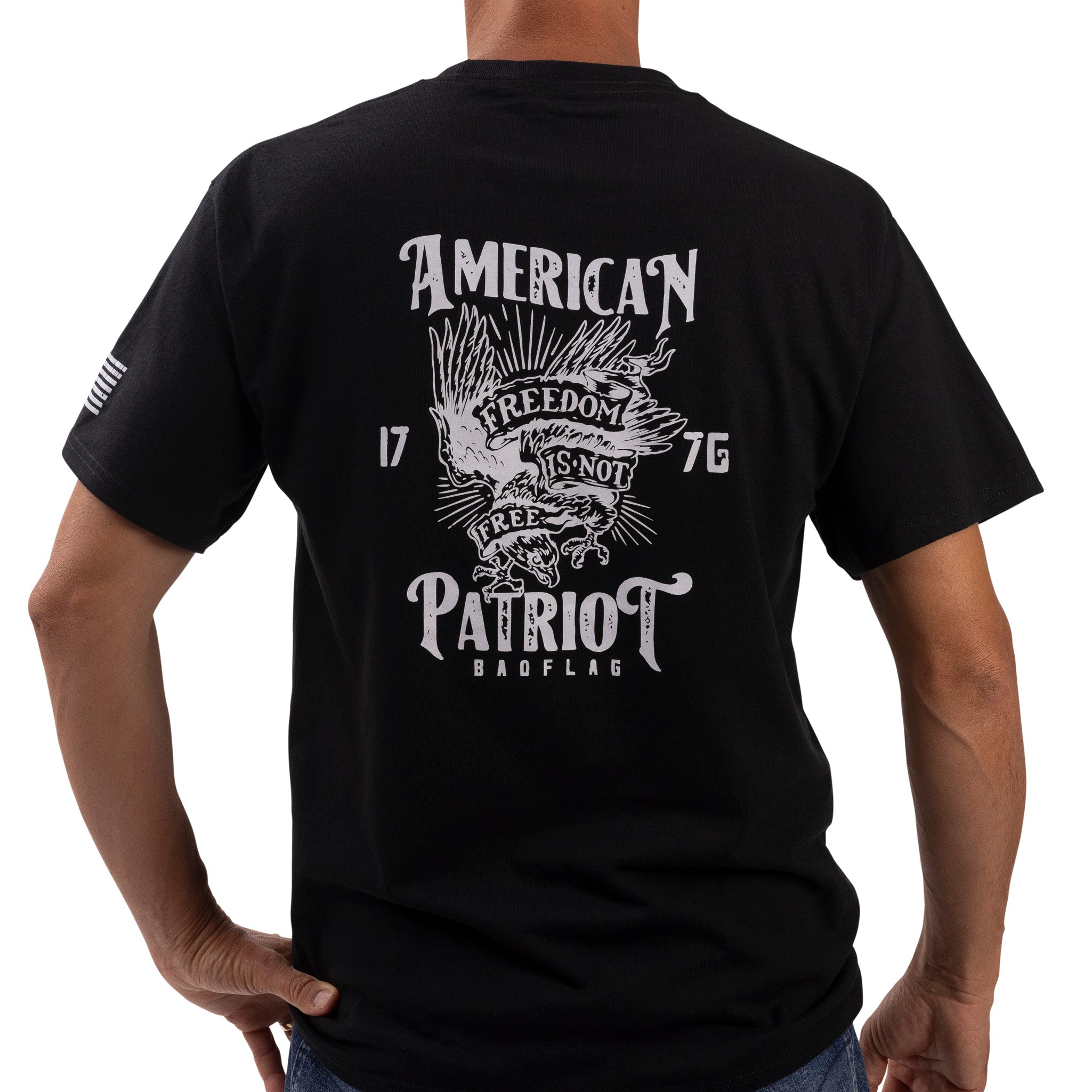 Photo of American Patriot Graphic Tee-Black by Bad Flag Store - Premium Limited Edition Shirt for UTVs / Side by Sides
