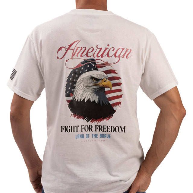 Photo of Fight for Freedom Graphic Tee-white by Bad Flag Store - Premium Limited Edition Shirt for UTVs / Side by Sides