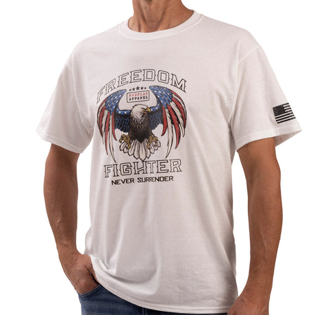 Photo of Freedom Fighter Graphic Tee-white by Bad Flag Store - Premium Apparel & Accessories for UTVs / Side by Sides