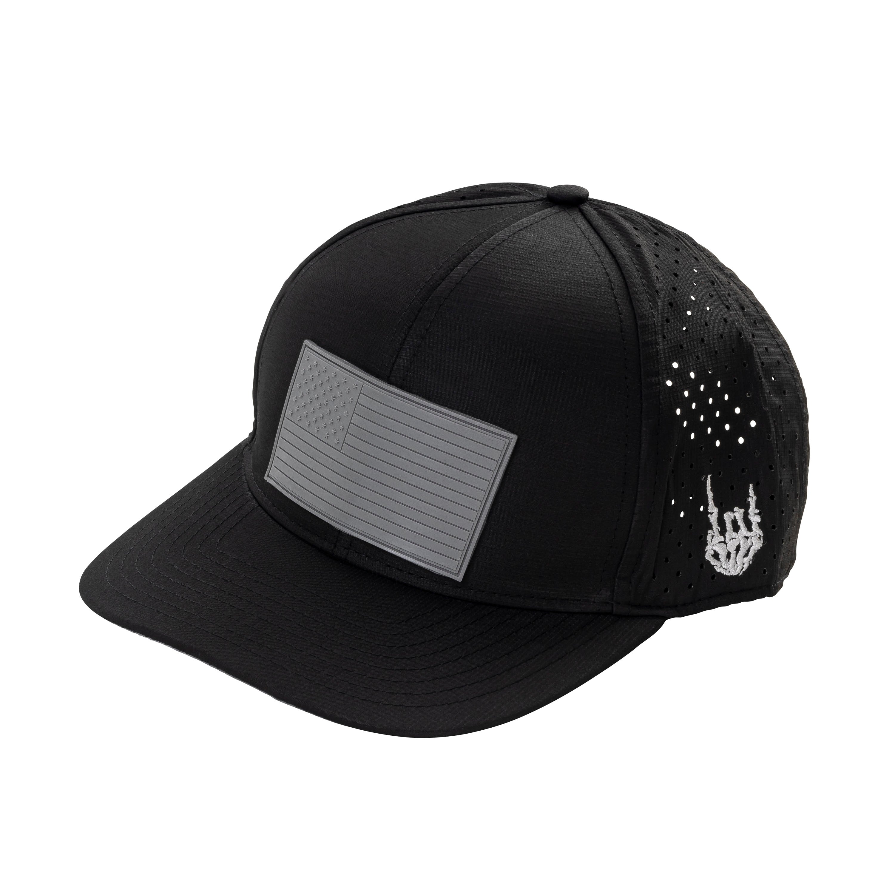Photo of Old Glory Grayed Out Curved Performance Hat by Bad Flag Store - Premium Hats for UTVs / Side by Sides