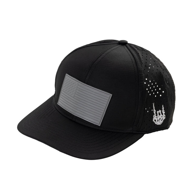 Photo of Old Glory Grayed Out Curved Performance Hat by Bad Flag Store - Premium Hats for UTVs / Side by Sides