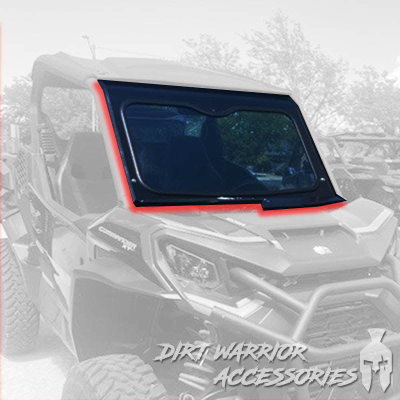 Photo of Dirt Warrior Accessories - CanAm Commander Front Windshield 2021+ by Dirt Warrior Accessories - Premium WINDSHIELD for UTVs / Side by Sides