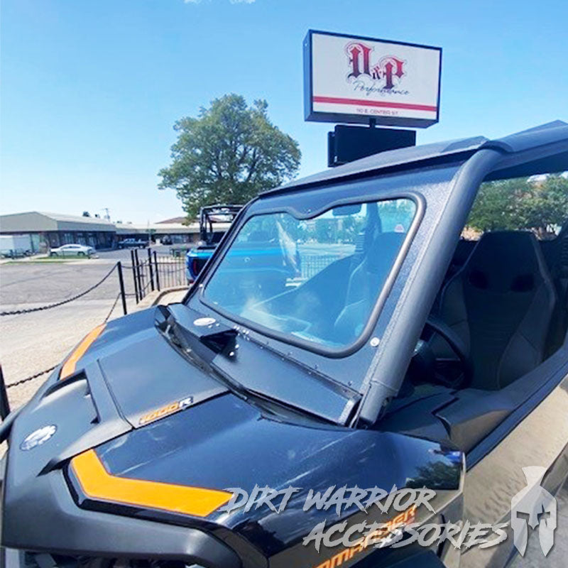 Photo of Dirt Warrior Accessories - CanAm Commander Rear Windshield 2-Seat 2021+ by Dirt Warrior Accessories - Premium WINDSHIELD for UTVs / Side by Sides
