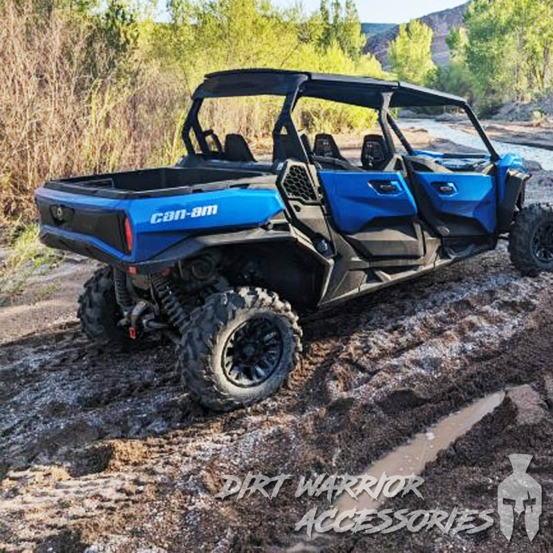 Photo of Dirt Warrior Accessories - CanAm Commander Rear Windshield 4-Seat 2021+ by Dirt Warrior Accessories - Premium WINDSHIELD for UTVs / Side by Sides