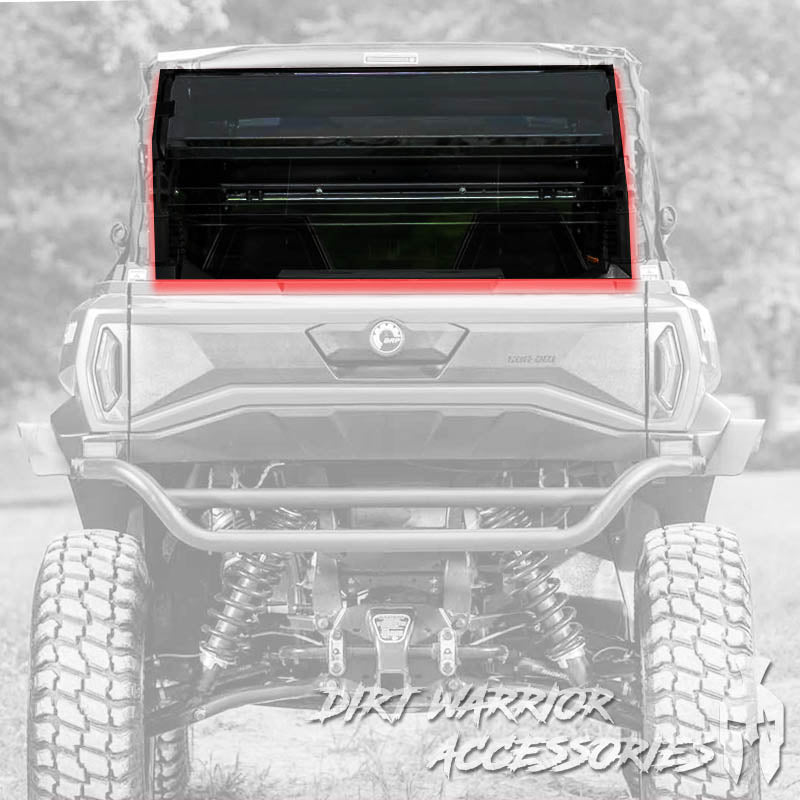 Photo of Dirt Warrior Accessories - CanAm Commander Rear Windshield 4-Seat 2021+ by Dirt Warrior Accessories - Premium WINDSHIELD for UTVs / Side by Sides