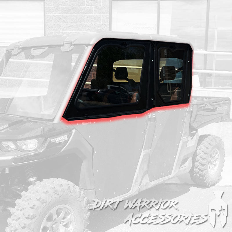 Photo of Dirt Warrior Accessories - CanAm Defender 4-Seat Cab Enclosure "THE VAULT" Upper Side Doors & Panels (patent pending) by Dirt Warrior Accessories - Premium VAULT for UTVs / Side by Sides