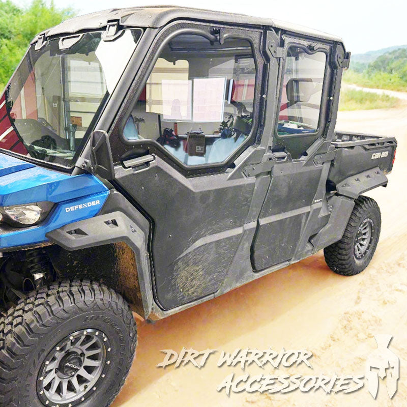 Dirt Warrior Accessories - CanAm Defender 4-Seat Cab Enclosure "THE VAULT" Upper Side Doors & Panels (patent pending)