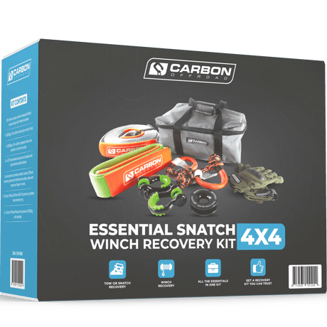 Photo of Carbon Offroad Essential Snatch and Winch 4x4 Recovery Kit by Carbon Offroad USA - Premium Recovery Gear for UTVs / Side by Sides