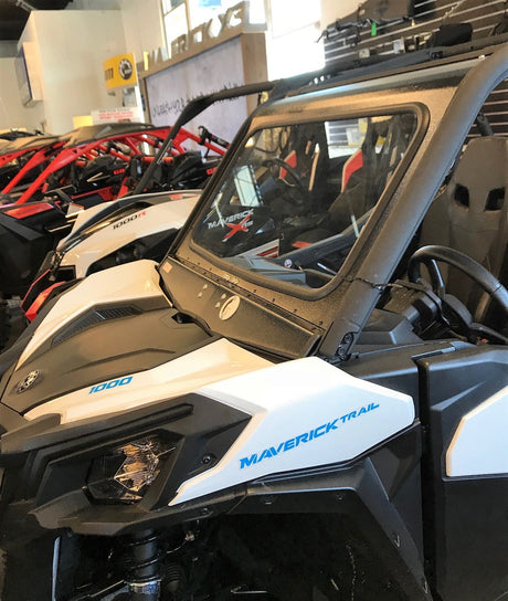 Photo of CANAM MAVERICK SPORT/TRAIL FRONT WINDSHIELD 2018+ by Dirt Warrior Accessories - Premium WINDSHIELD for UTVs / Side by Sides